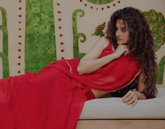 Taapsee Red Saree Photos